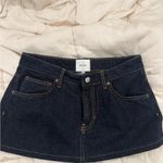 Reformation  Hazel Low Rise Denim Mini Skirt Photo 1