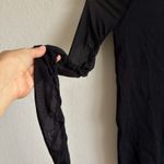 Free People Intimately Seamless Black Mesh Scrunch Long Sleeve Top Womens Small Photo 5