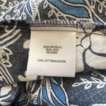 Jaclyn Smith blue and white floral long sleeve collared button down shirt small Photo 6