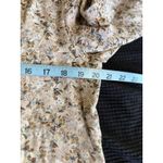 st. john's bay St Johns Bay Brown/Cream Floral Rayon Blouse V Neck 3/4 Sleeve Size M Flowy Photo 5