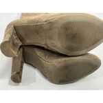 Wild Diva Womans Size 6.5 Brown Faux Suede Otk 1/4 Zip Block Heel Boots Photo 3