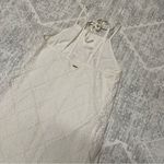 Roxy  Crochet Beachy Halter Maxi Slit Dress Boho Bridal Bachelorette Size M Photo 15