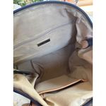 Giani Bernini Red & Black Striped Tote Bag With Tan Handles Photo 6