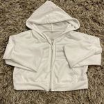 None No brand Crop top zipper‎ hoodie. White. Size Small Photo 0