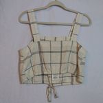 A New Day Apron Tank Windowpane Drawstring Waist Crop Size Small Photo 4