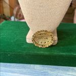 Elegant Vintage Blue and Gold Brooch Photo 1