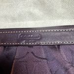 Coach Vintage  Signature Canvas & Leather C Logo Medium Wristlet In Grape Purple Photo 3