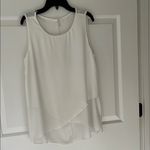 Soprano White Sleeveless Layered Asymmetrical Blouse Photo 6