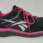 Reebok Anomar Work Womens 7.5 Black Pink Steel Toe Safety Shoes Photo 0