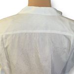 Vintage Elle’s Belles Button Down Shirt Short Sleeve White Sheer Collared Top Size 14 Photo 3