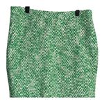 J.Crew No. 2 Pencil Knee Skirt 100% Cotton Clover Tweed Slit 12 Green White Photo 1