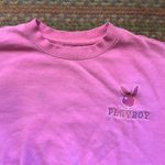 Playboy PINK EMBROIDERED PULLOVER SWEATSHIRT Photo 1