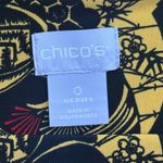 Chico's 0 Long Sleeve Top Womens S Oriental Geometric All Over Print Maximalist Photo 2