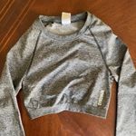 Gymshark Mari Seamless Long Sleeve Medium Gray Crop Top Athleticwear Gym Photo 0