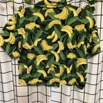 Topshop  Leaf Banana Print Shirt in Green and Yellow Photo 1