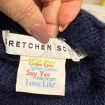 Gretchen Scott Designs Navy Knit Poncho Blue Size undefined Photo 3