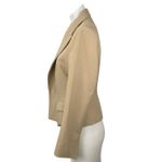 ZARA Women's Tan Khaki Long Sleeve Peak Lapel Blazer Coat Suit Jacket Size M Photo 2