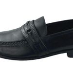 Studio Empoli Mens Black Leather Pointed Toe Slip On Loafers Dress Shoes Size 10 Photo 0