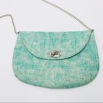 l*space Aqua Teal Blue Dye Silver Chain Crossbody Festival Bag Purse Photo 6