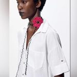 ZARA  RAFFIA FLOWER NECKLACE Photo 0