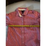 Tommy Hilfiger Red /White Striped Button Down Shirt M Classic Preppy Cherrygirl Photo 5