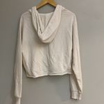 American Eagle Outfitters women’s New! Ivory cropped hoodie/sweatshirt size M Photo 5