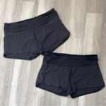 Lululemon Run Short set of 2 groovy workout womens Black (size 10/12) activewear Photo 0