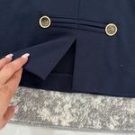 Adrienne Vittadini Navy Blue Nautical Skirt W Front Double Button Sz 2 Photo 2