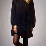 Anthropologie  Amadi Verity Size L Tiered Dress Black L/S Boho Peasant Festival Photo 6