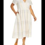 Madewell Clara Midi Dress plaid linen blend size S Photo 14