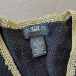 American Vintage Vintage 90s Segue Noel Floral Embroidered Christmas Sweater Vest Photo 2