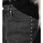 J.Crew Studded High Rise Straight Jean 1996 Semi Stretch Washed Black US 29 MWT Photo 2