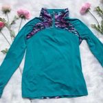 Champion  Blue Pink Blurred Workout Top Sleeve C9 Size Juniors Large Teal Running Photo 2