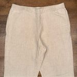 J. Jill Women’s 100% Linen Wide Leg Pants with Pockets in Cream Photo 2