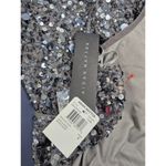 Aidan Mattox NWT Silver Fully Sequined Party Dress Long Sleeve Mini Dress Sz 4 Photo 4