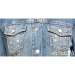 Cache  Denim Large Rhinestones on Front Pockets Top Jacket Stretch New $148 NWT Photo 4