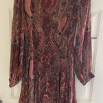 Tommy Hilfiger Red A-line Dress with Bishop Sleeves Photo 0