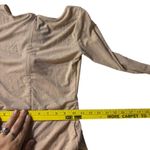 Nude Rhinestone Long Sleeve Small Mesh Mini Dress Bodycon Party Homecoming‎ Tan Photo 10