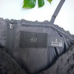 H&M Textured 3D Flower Petal Cocktail Dress in Black Photo 8