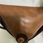 Brown and Tan Triangular Leather Bag Very Unique Photo 6