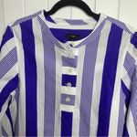 J.Crew  striped poplin cotton shirt size‎ small vacation cruise beach Photo 3