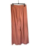 TINY Wide Leg Pants Womens Size S Neutral High Waist Pleated Cuffed Retro Orange Photo 1