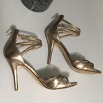 Moda Pelle Champagne Open-Toe Heels Photo 6