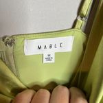 MABLE bright green chartreuse cowlneck mini dress Size M Photo 3
