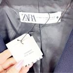 ZARA NWT Wool Blend Longline Jacket M/L Blue Photo 5