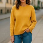 Workshop Republic Clothing Workshop Republic Mustard Yellow Scoop Neck Hi Low Sweater Size XL Photo 10