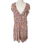 Old Navy  Women’s Waist Defined Fluter Sleeves Multicolored Floral Dress Size XL Photo 2