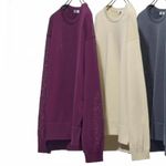 Uniqlo U Cotton Blend Crew Neck Sweater Purple NWT Small Photo 1