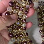 Boutique Vintage Skyline Collection Plum & Pearl choker collar statement set. Photo 5