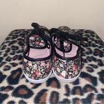 dark coquette vintage style whimsical fairycore floral canvas sneakers Black Size 9 Photo 3